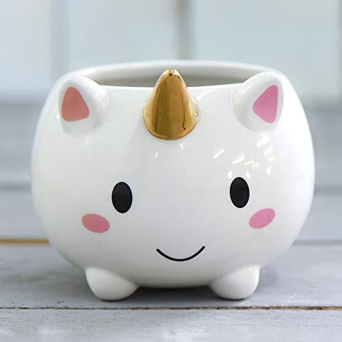 cute unicorn plant pot small for indoors