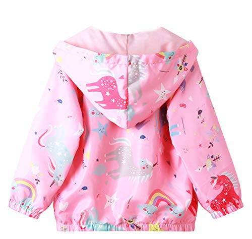 Pink Thin Waterproof Unicorn Jacket