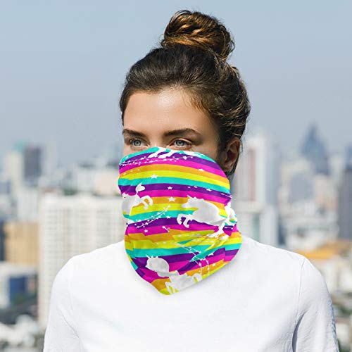 Unicorn Bandana Face Mask Bright Colours