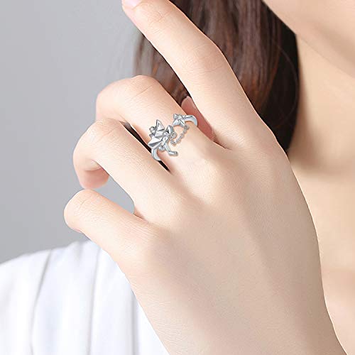 Stunning Unicorn Sterling Silver Ring