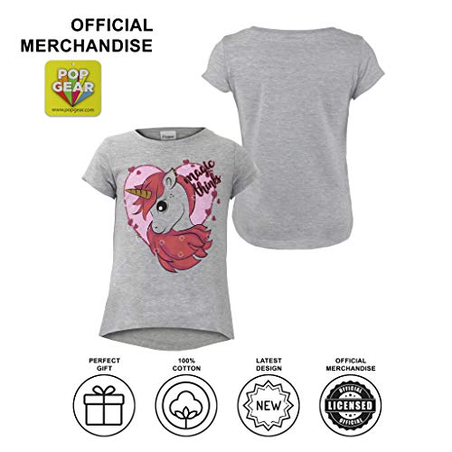 Grey Girls Unicorn Magical T-Shirt 