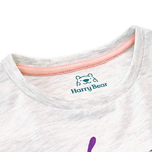 Harry Bear Girls Unicorn T-Shirt Grey Various Ages