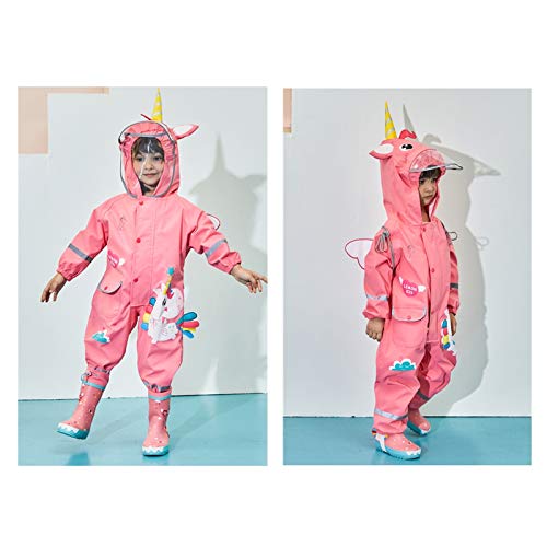 Girls Pink Unicorn Puddle Suit