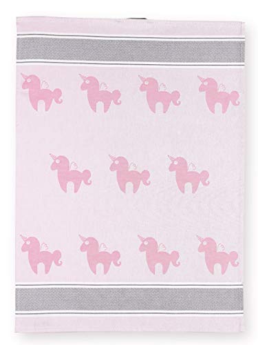 Pink & Grey Unicorn Tea Towel 