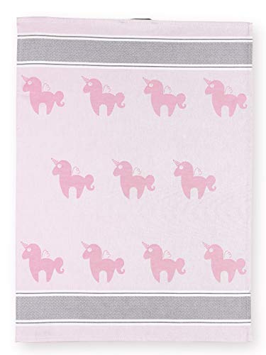 Pink & Grey Unicorn Tea Towel