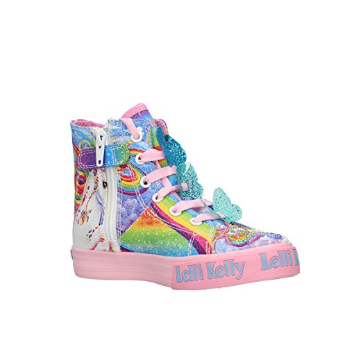 Unicorn mulitcolour pink sole trainers
