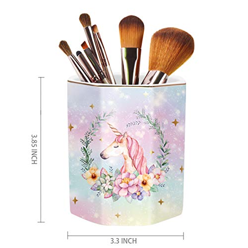 Floral Unicorn Desk Organiser | Pen Holder | Office, Classroom, Home
