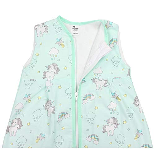 Cute Mint Green Unicorn Sleeping Bag 