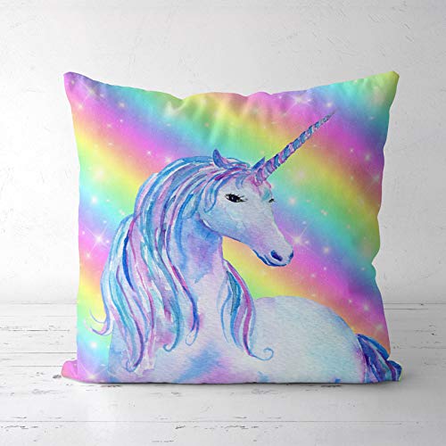 Rainbow Unicorn Cushion Cover
