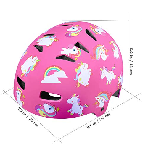 Pink Unicorn Kids Bike Helmet