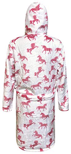 Ladies Unicorn Print Dressing Gown Bath Robe