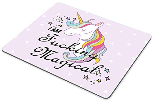 Unicorn mouse mat with quote