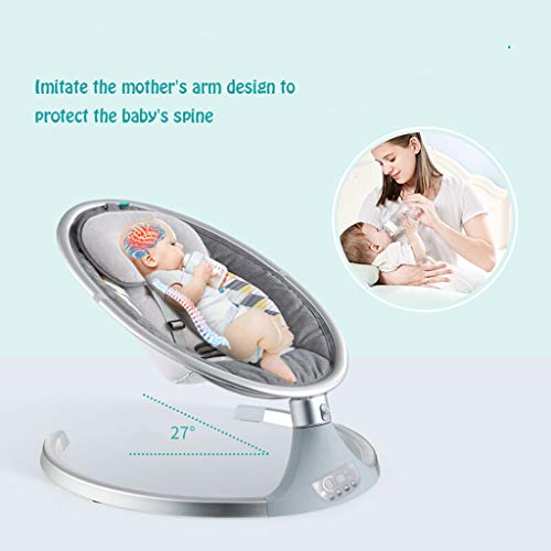 Electric Baby Bouncer | Comfort Swing Chair for Newborn | Unicorn Soft Toy | Grey