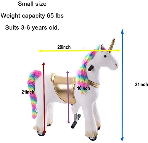 Rainbow Unicorn Walking Plush Toy Aged 3- 6 Years