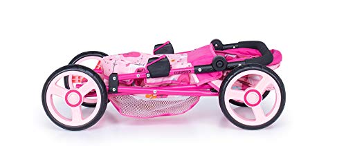 Folding Dolls Pram | Unicorn Pattern | Pink