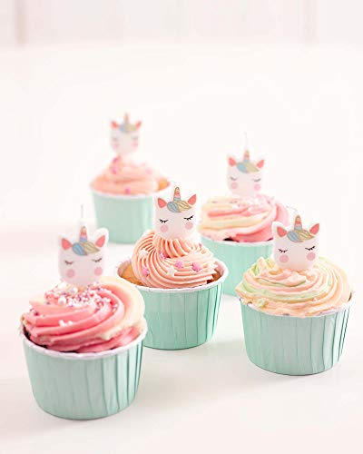 Pastel rainbow unicorn cupcakes