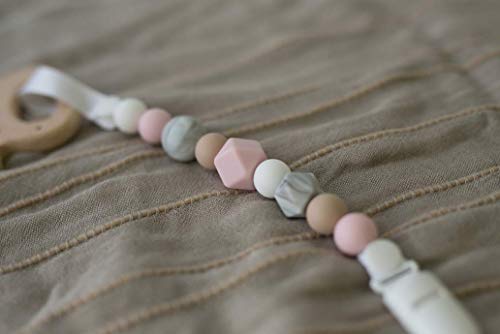 Baby Shower Gift Teether and Dummy Chain