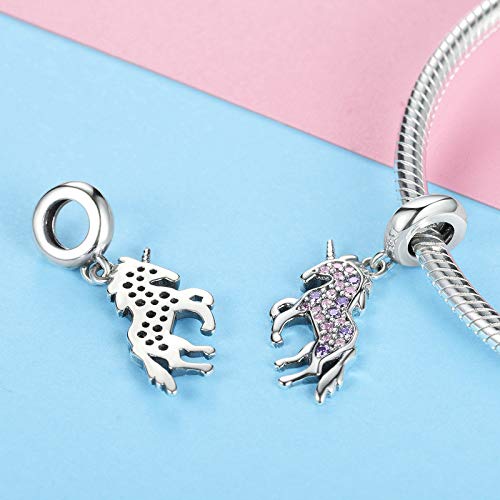 Pink Unicorn 925 Sterling Silver Charm Bead | Women, Girls | Gift 