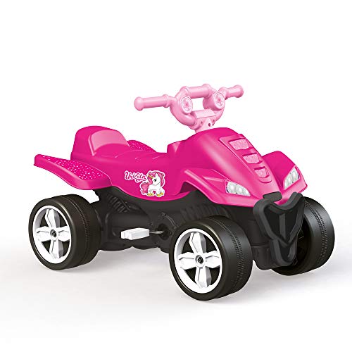 Unicorn Themed Pedal Quad Kids Ride On Pink | Dolu