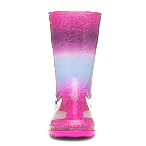 Girls Unicorn Wellington Boots | Pink & Blue