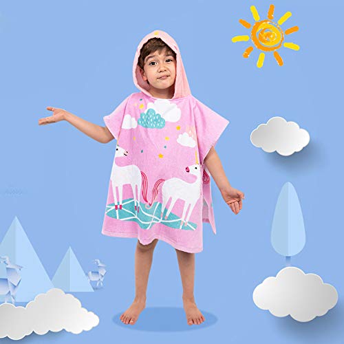 Kids Unicorn Bath Towel Pink