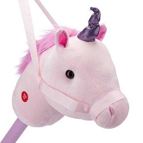Pink Unicorn Hobby Horse For Kids 