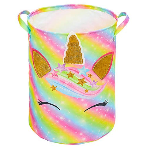 Multi Coloured Unicorn Laundry Basket | Toy Storage | For Kids 