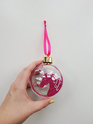 Pink Unicorn Paper Cut Christmas Tree Bauble 