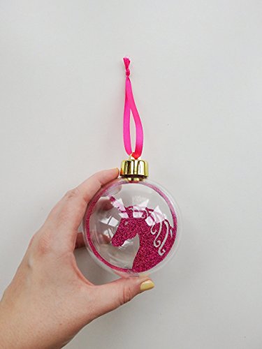 Pink Unicorn Paper Cut Christmas Tree Bauble