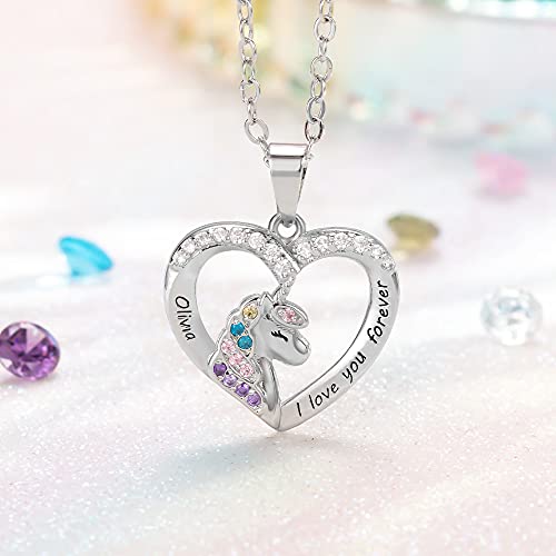 Personalised Unicorn Necklace | Sterling Silver
