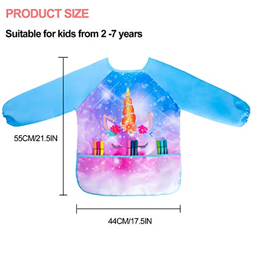 Long Sleeved Unicorn Waterproof Apron For Kids