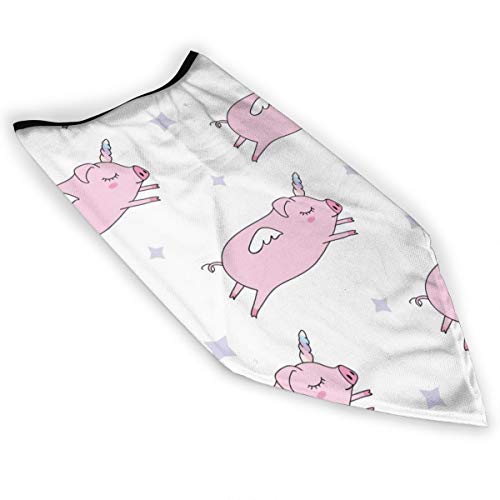 Pink Pig Unicorn Bling Outdoor Face Mouth Mask / Scarf / Face Shield