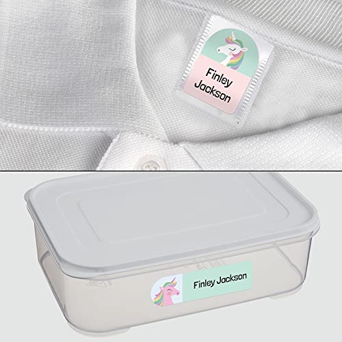 No Iron | Unicorn Name Labels | Personalised Stick On