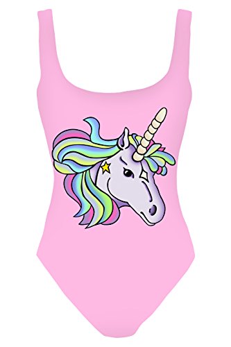 Rainbow unicorn swimming costume