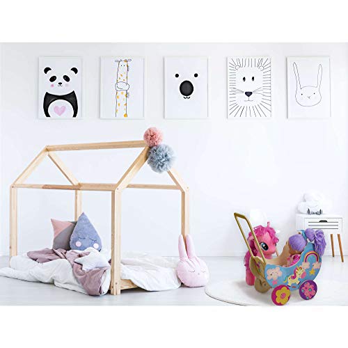 Colourful Wooden Unicorn Pram For Children