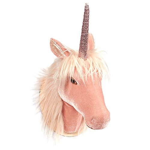 Juvale Unicorn Head Wall Mount - Wall Art Room Decor, Girls, Pink