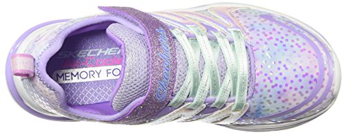 Skechers Dreams Unicorn Wishes Girls Rip Tape Trainers Lavender Multi
