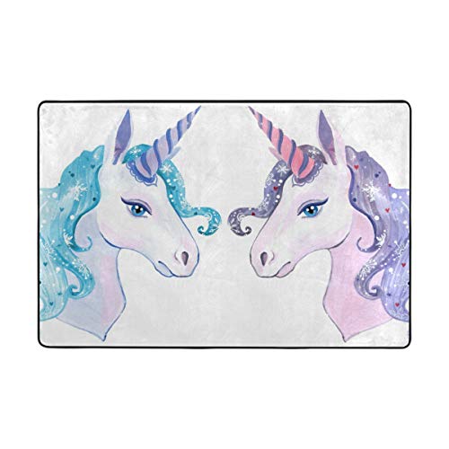 Unicorn Rug Non- Slip Pastel Coloured