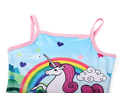 Rainbow unicorn swimming costume kids