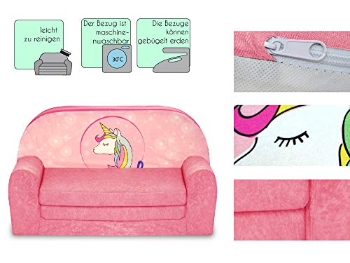 FORTISLINE Children's Sofa Kids Sofa Bed Child Unicorn W386_44