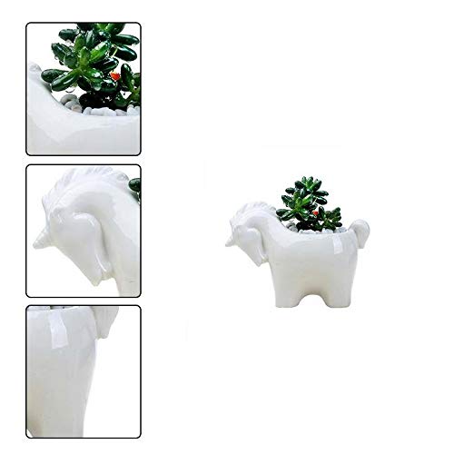 ceramic unicorn plant pot