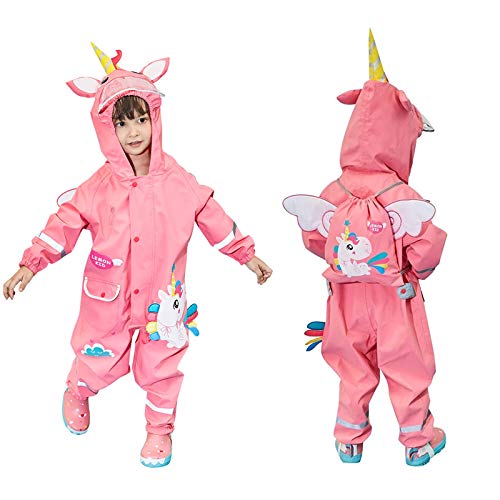 Unicorn Waterproof Puddle Suits For Girls | Pink