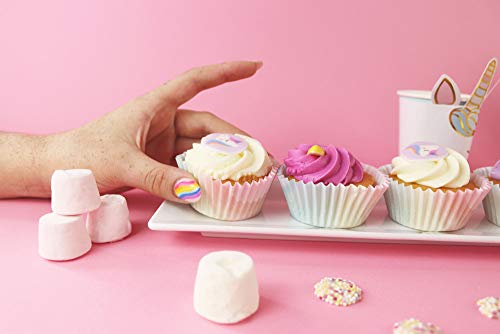 Pastel coloured unicorn cupcake cases