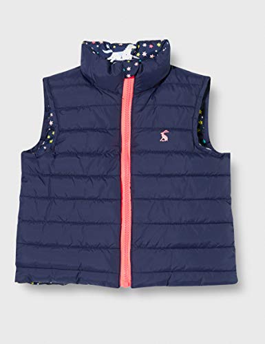 Joules Girl's Flip It Reversible Gilet | Navy Unicorn | Body Warmer