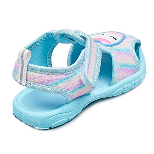 Unicorn Sandals Girls Childrens Kids (8 UK Child, numeric_8)