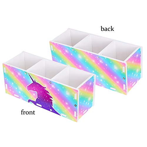 Rainbow, Stars & Unicorn Desk Organiser | Pen Holder