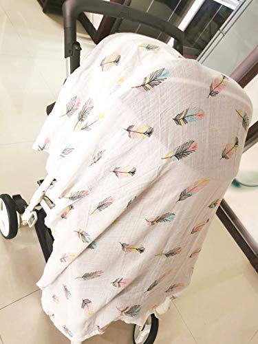 Set Of 2 Unicorn & Feather Muslin Blanket
