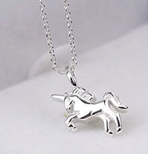 Silver Unicorn Pendant Necklace