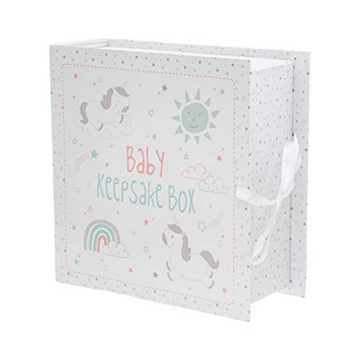 Unicorn Keepsake Box Baby Gift White