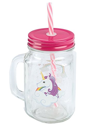 Enchanted Unicorn Rainbow Glass Jar with Stopper